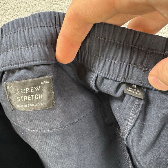 S J.Crew Pants Mens M Blue Stretch Twill Jogger Drawstring Casual Elastic Waist - Picture 9 of 11